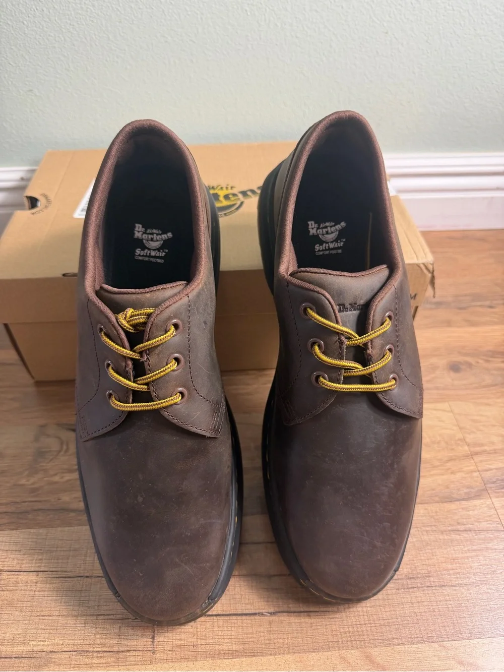 ❗️NWT❗️Dr. Martens Crewson Lo Dark Brown Leather Shoes Unisex Size 12